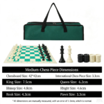 Outdoor Chess Tournament Set Portable Leather Chessboard 3 Sizes Chess and Card Entertainment - Image 9