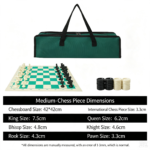 Outdoor Chess Tournament Set Portable Leather Chessboard 3 Sizes Chess and Card Entertainment - Image 8