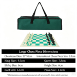 Outdoor Chess Tournament Set Portable Leather Chessboard 3 Sizes Chess and Card Entertainment - Image 10