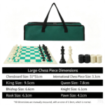 Outdoor Chess Tournament Set Portable Leather Chessboard 3 Sizes Chess and Card Entertainment - Image 13