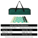 Outdoor Chess Tournament Set Portable Leather Chessboard 3 Sizes Chess and Card Entertainment - Image 2