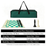 Outdoor Chess Tournament Set Portable Leather Chessboard 3 Sizes Chess and Card Entertainment - Image 3