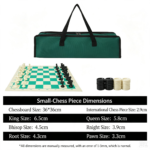 Outdoor Chess Tournament Set Portable Leather Chessboard 3 Sizes Chess and Card Entertainment - Image 4