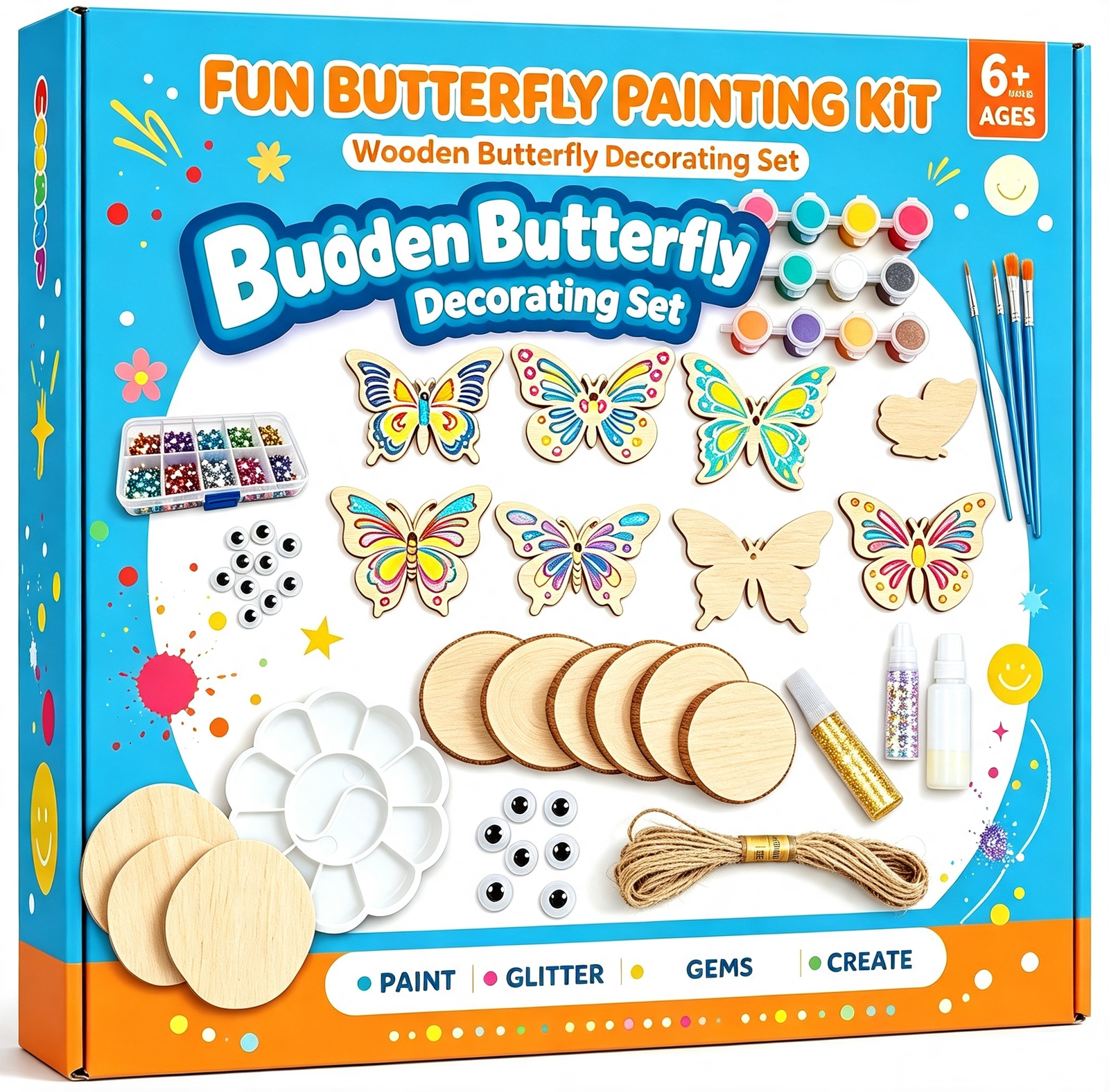 low in The Dark Butterfly Painting Kit, Teen Girl Gifts Arts and Craft Kit low in The Dark Butterfly Painting Kit, Teen Girl Gifts Arts and Craft Kit - Image 1