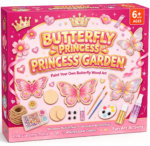 Butterfly Art Wooden and Rock Painting Kit Glow in the Dark Arts and Crafts for Kids Ages 3Creative Activities Birthday