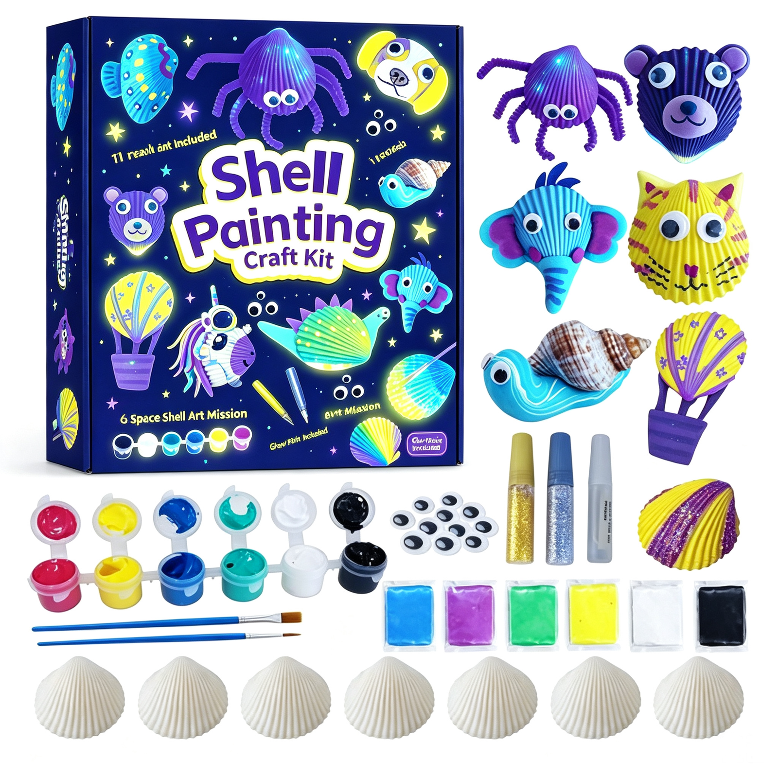 Craft Shell Painting Arts and Crafts for Kids, Kids Craft Paint Kits, Arts & Crafts for Boys Girls Birthday Party Gift Craft Shell Painting Arts and Crafts for Kids, Kids Craft Paint Kits, Arts & Crafts for Boys Girls Birthday Party Gift - Image 1