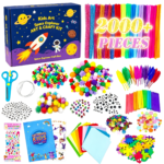 Custom DIY Ultimate Craft Box for Kids Rich Accessory Combinations-Art & Craft Activities Set Including Creative Paste Toys