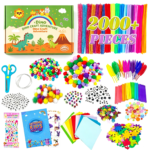Eco-friendly Glitter Pom Poms Craft DIY Kit Kids Toys Educational Art Crafts for Home Projects