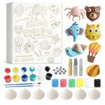 Kids Sea Shell Painting Kit Plastic Small Box Unisex Ages 6-12 Creative Art Craft Gift