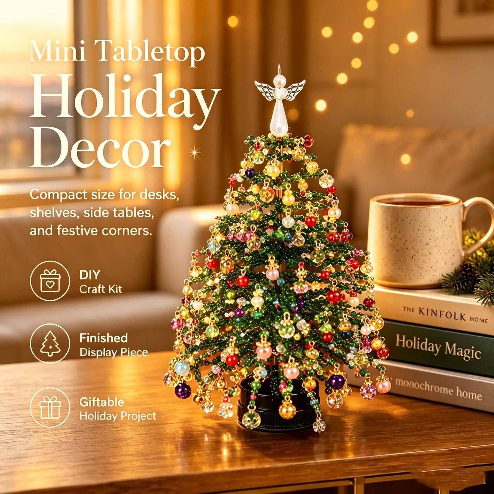 Innovative Adorable High Quality DIY Beaded Battery Operated Christmas Tree Craft Kit Innovative Adorable High Quality DIY Beaded Battery Operated Christmas Tree Craft Kit - Image 1