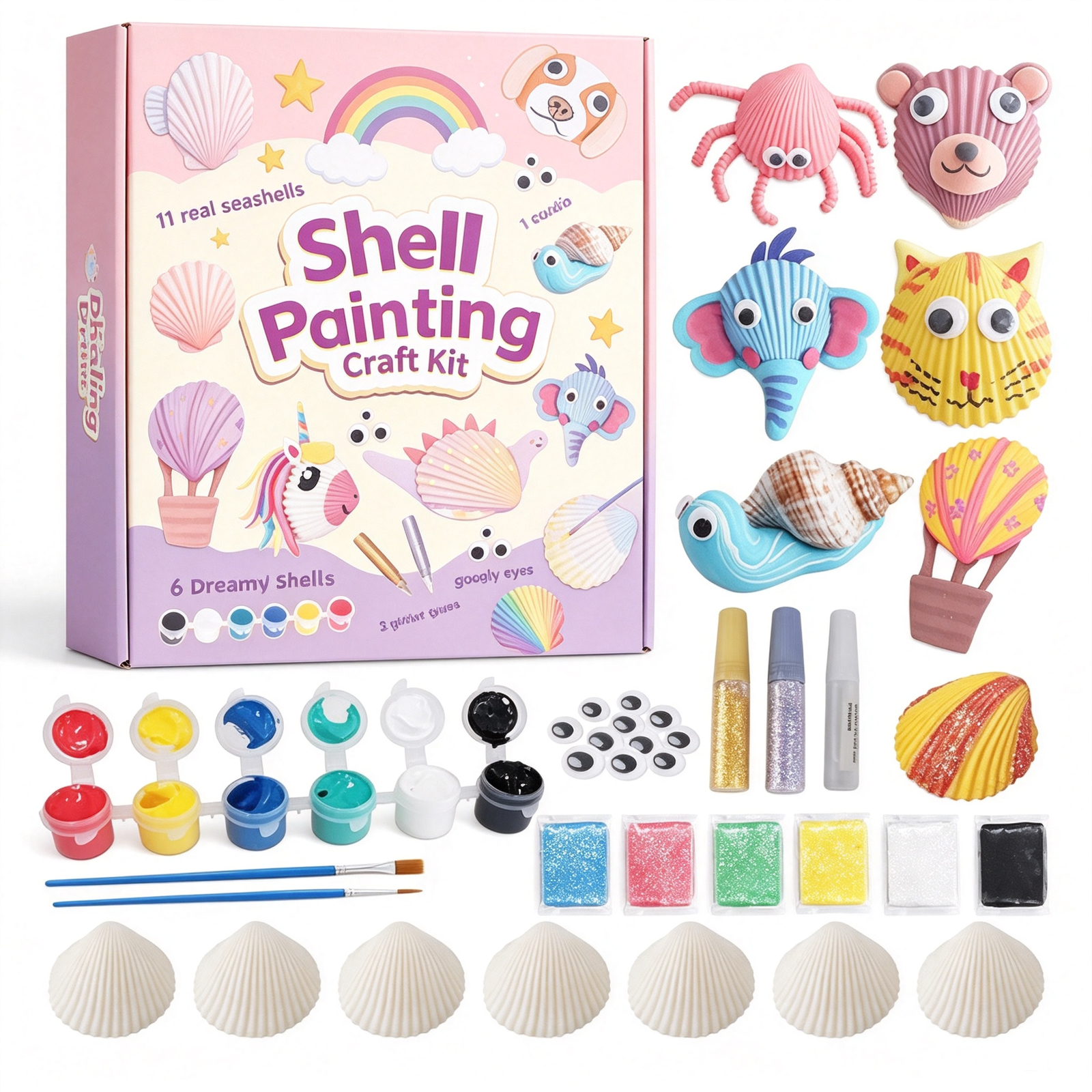 Diy Creative Craft Drawing Educational Activities Toys Graffiti Art Sets Sea Shell Painting Kit for Kids Gift Diy Creative Craft Drawing Educational Activities Toys Graffiti Art Sets Sea Shell Painting Kit for Kids Gift - Image 1